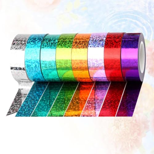 Cinta adhesiva de tejido brillante con alta adhesión y pack de 8 rollos de color aleatorio 7