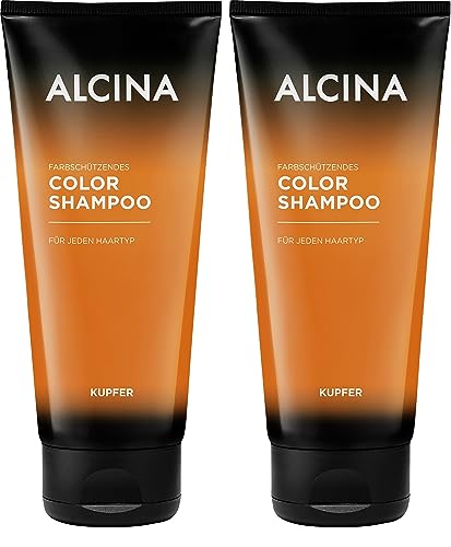 Shampoing couleur cuivre Alcina anti-gaspillage de reflets lot de 2 flacons