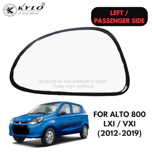 Image of KyloXtreme Alto 800 (2012-2019) Passenger Side (Left Side) Car Side Mirror Glass /Tukdi /Sub Mirror Plate
