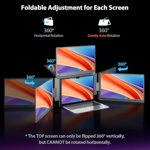 Image of Laptop Screen Extender Monitor Portable, 15.6 inch Quad Portable Monitor X90G