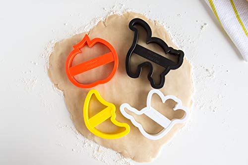 Fox Run Halloween Cookie Cutter Set, 4 Piece, 4 Inch, Orange, Black, Yellow, White #TOP3