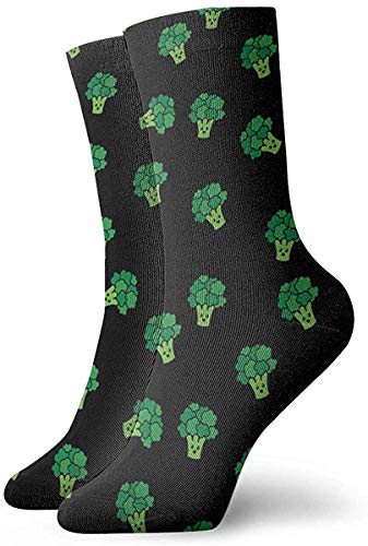 uytrgh Brokkoli Muster Socken Herren Damen Sport Athletic Socken Casual Bequem Socken 30cm