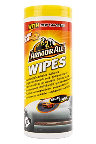 Armor All® - Toallitas para salpicaderos acabado brillante para el cuidado de tu coche - Limpia, abrillanta y protege rápido en un paso - 30 unidades