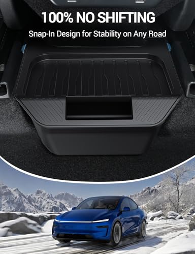 Image of Motrobe Rear Center Console Organizer for 2026 Tesla Model Y Juniper & Model Y L Trash Can Backseat Storage Box with Anti-Slip Lid Garbage Can Model Y Juniper Accessories 2025 2026