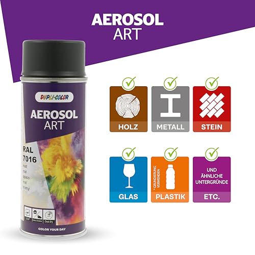 DUPLI-COLOR AEROSOL ART RAL 7016 Anthrazitgrau matt 400 ml - Sprühfarbe – Ansicht 4