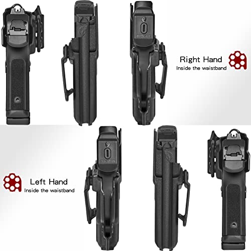 Ruger Max-9 Holster Iwb Kydex Holster Fit: Ruger Max-9 Pistol | Inside Waistband | Adjustable Cant | Usa Made By Amberide (Black, Right Hand Draw (Iwb)) #TOP2