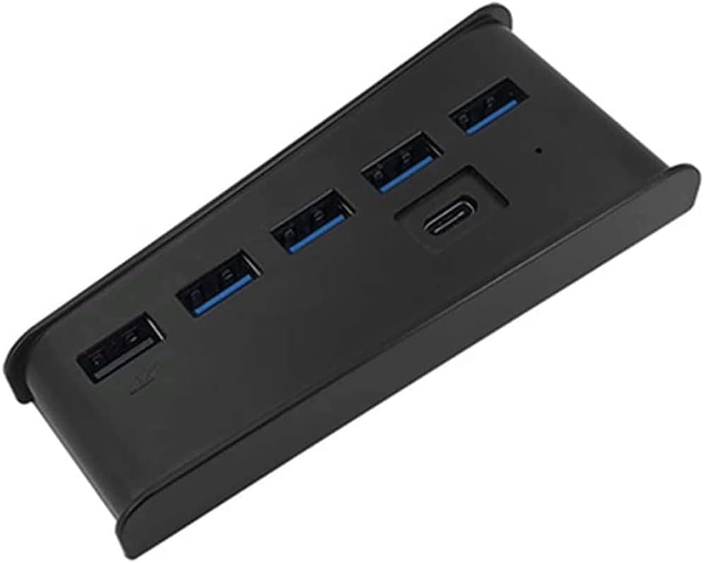 RMENST 5ポートUSBハブ、高速データUSBハブ 多機能ゲームコンソール充電スタンド(カラー: ブラック)