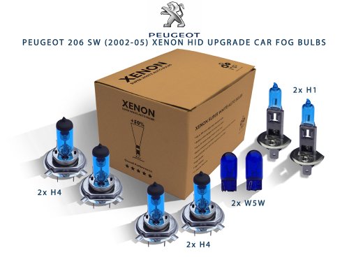 Effetto auto fari allo xeno H1, H7, H7, W5 W, 2-pack