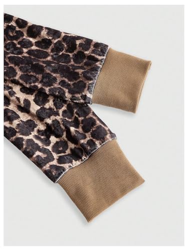 Milumia Women's Leopard Print Rhinestone Decor Zip Up Hoodies Y2k Long Sleeve Jacket4