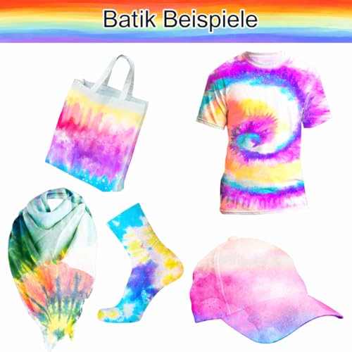 Desire Deluxe Tie Dye Kit – Set mit 18 Farben Textilfarbe für Kleidung Permanent, Baumwolle – Kreatives Bastelset mit Farbpulver & Zubehör, Modedesign-Set für Erwachsene & Kinder