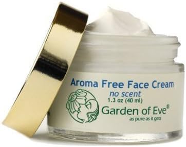 Aroma Free - No Scent Face Cream (Unscented, Fragrance-Free, Normal/Dry/Sensitive) Moisturizing, Hydrating (Certified Organic Ingredients)(No synthetic ingredients) 1.3 oz