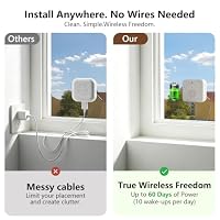 Nioraca 2K Wireless Window Cameras for Home Security, 6s Pre-Roll — image 5