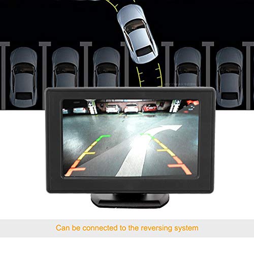 Image of KIMISS 4.3in Car Monitor for Vehicles, TFT LCD Screen with 2-Way AV Input, HD Display for Rearview Camera & DVD Players, Compact Automotive Accessory