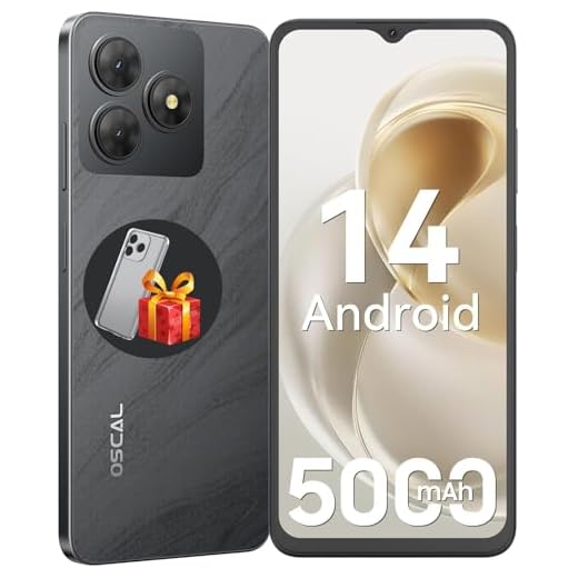 OSCAL Telephone Portable,Flat 2C Android 14 Telephone,6Go+64Go/TF 2To, Octa Core, 6.56" HD+,Batterie 5000mAh Smartphone Pas Cher,13MP+8MP,4G Smartphone, Face ID/Dual SIM/GPS/2Ans De Garantie -Noir