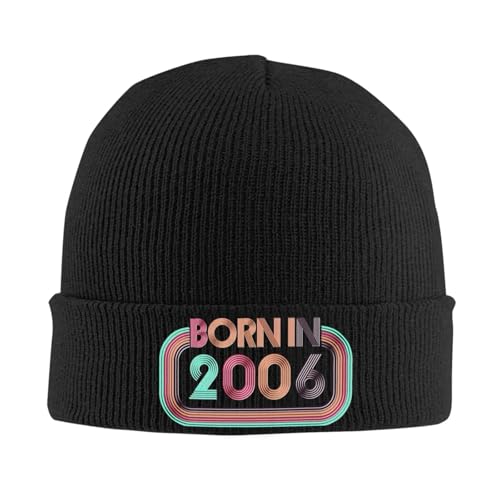 Bonnet tricoté né en 2006 pour cadeau de 20e anniversaire mixte