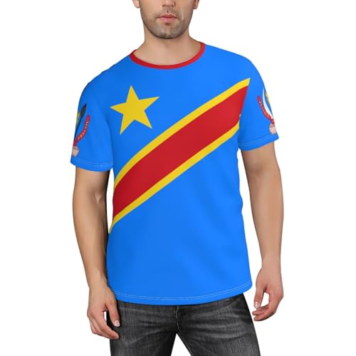 Democratic Republic of Congo Flag Full 3D Print T Shirt Sport Novelty Tees Shirts4