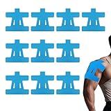 Kinesiologie Tape Schulter Vorgeschnitten - 10 Stück Schulter Tape Vorgeschnitten, Blaues Kinesiotape zur Stabilisierung bei Nacken- & Schulterschmerzen
