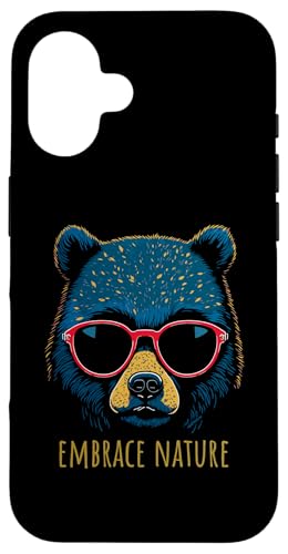 Embrace Nature Bear �T���O���X �f�U�C�� �X�}�z�P�[�X iPhone 16 �p
