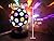Disco Ball Lamp 360 degree Motion Rotating Multi-Colored Changing Magic KTV Fash Light Great for Party Bar, Home Decor, Dance, Game Accessories, Stress Reliever or Dj Light Effect Christmas(Black)