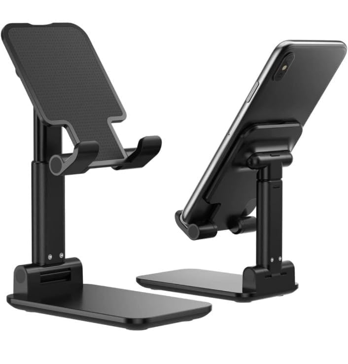C-16 Cell Phone Stand, Angle Height Adjustable for Desk, Foldable Cell Phone Holder, Cradle, Dock, Tablet Stand, Case Friendly Compatible with Phone/iPad/Kindle/Tablet-image-43