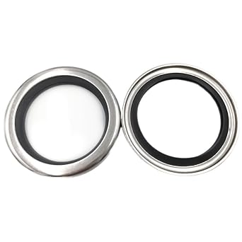 Oil Seals,Stainless Steel Double Lip Oil Seal, 1PC Double Lip Inner Diameter 45mm Stainless Steel Oil Seal, Screw Rod Shaft Seal Using for Air Compressor Vacuum Pump Motor Shaft Seal(45 * 60 * 10mm)