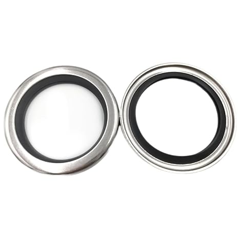 Oil Seals,Stainless Steel Double Lip Oil Seal, 1PC Double Lip Inner Diameter 45mm Stainless Steel Oil Seal, Screw Rod Shaft Seal Using for Air Compressor Vacuum Pump Motor Shaft Seal(45 * 60 * 10mm)