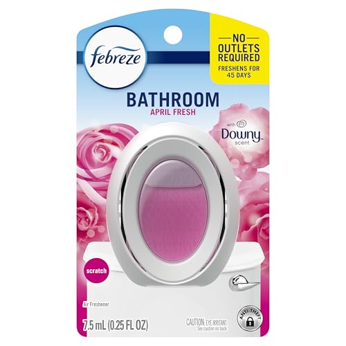 Febreze Bathroom Air Freshener, Odor-Fighting Plug-In Alternative, Home, Bathroom & Kitchen Use, Downy April Fresh Scent, 6 Count - image 9