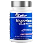 CanPrev Magnesium Bisglycinate Chelated + GABA & Melatonin, 120 Veg Caps, 120-Day Supply, Supports Restful Night, Muscle Function, Promote Relaxation & Balanced Sleep-Wake Cycle, Vegan, No GMO, Gluten