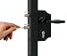 LOCINOX Cerradura estilo forja pequeña para perfiles cuadrados 40 a 50 mm...