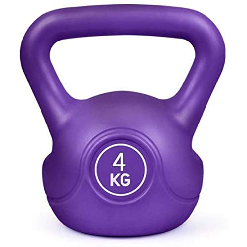 Jldn Kettlebell Fitness Portable, Neoprene Kettlebells Non-Slip Bodybuilding Kettle Bell Strength Training Weightlifting Workout Equipment For Strength And Cardio Training,Purple_4Kg #TOP2