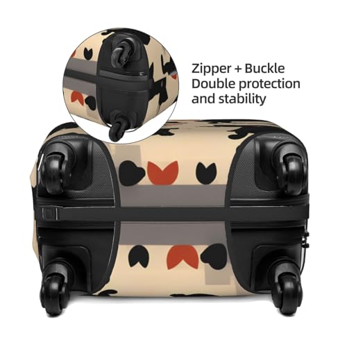 Happy Walking Kitty Print Fashionable Suitcase Cover Personalized Luggage Protector for Travel and Business4