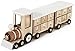 BRUBAKER Reusable Wooden Advent Calendar to Fill - White Locomotive with 24 Doors - DIY Christmas Calendar 18.11 x 3.74 x 4.21 inches