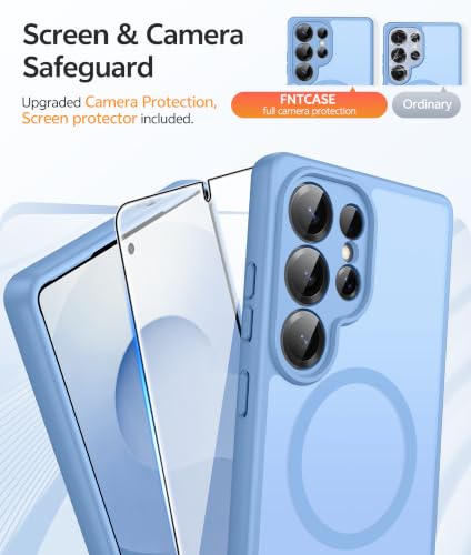 Image of FNTCASE for Samsung Galaxy S25 Ultra Case: [Fit for Magsafe] [Full Camera Protection] Translucent Matte Cases with [Screen Protector] Military Grade Shockproof Protective Phone Cover