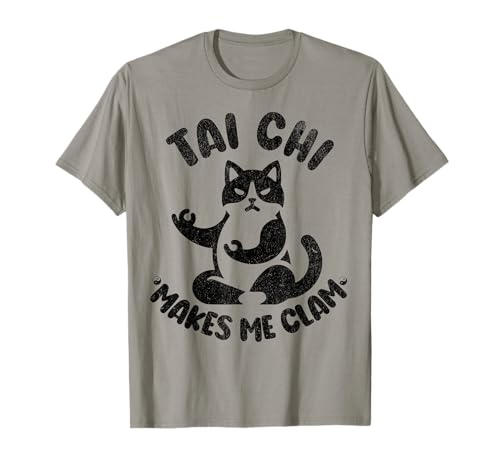 Chat amusant Tai Chi Makes Me Clam Yin Yang Balance T-Shirt