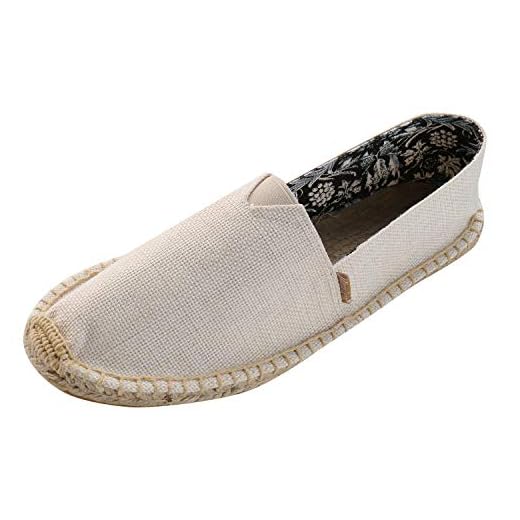 Alexis Leroy Scarpe di Tela Leggero Donne Espadrillas Flats Beige 37 EU