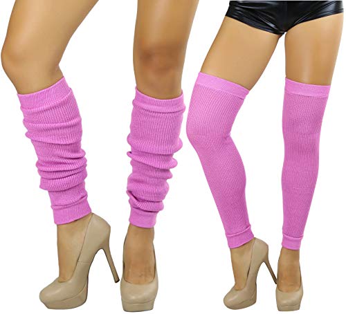 Image of ToBeInStyle Women's Long Over The Knee Leg Warmers Bright Thigh High