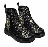 bottes caoutchouc fleurs Matériaux de haute qualité : Ces bottes de combat pour femmes sont fabriquées en cuir synthétique ultra-souple, léger et résistant. Elles offrent une expérience de marche ou de danse toujours détendue. Le matériau de la semelle est du caoutchouc durable.