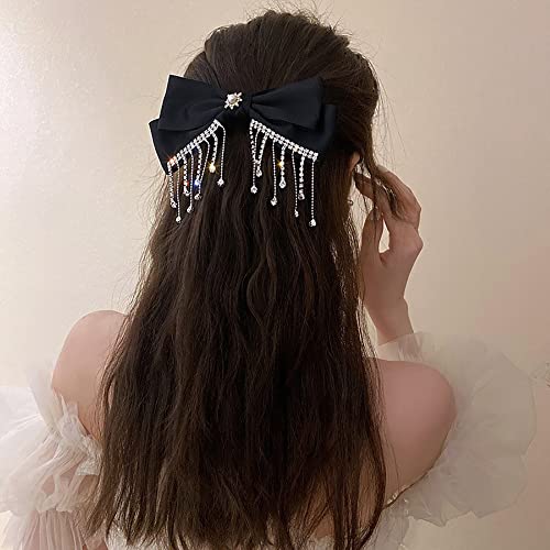 3 pzas Pinzas de Pelo con Lazos de Cristal para Mujeres miniatura 4