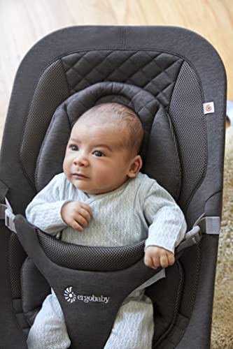 Image of Ergobaby Evolve 3-in-1 Bouncer, Adjustable Multi-Position Baby Bouncer Seat with Newborn Insert, Head-Hip Support, Ergonomic & Lightweight Rocking Chair, Folds Flat for Storage, 2-13 Kgs, 0-2 Years
