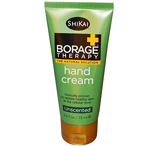 ShiKai All Natural Borage Therapy Unscented Hand Cream Lotion For Hands, Elbows, Knees and Feet With Aloe Vera, Jojoba, Vitamin E and Shea Butter, Fragrance-Free, 2.5 fl. oz. (Pack of 2)