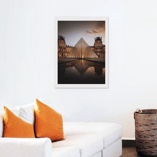 Kit de pintura de diamantes del Museo del Louvre de París para manualidades de adultos principiantes 7