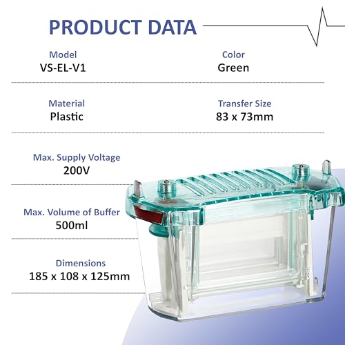 Vision Scientific VS-EL-V1 Vertical Electrophoresis System, Gel Protein Electrophoresis Machine, Vertical Gel Laboratory