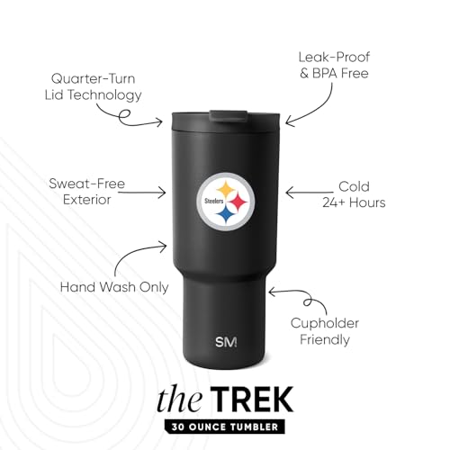 Image of Simple Modern Officially Licensed NFL 30oz Tumbler with Flip Lid and Straws | Football Insulated Stainless Steel Cup | Gifts for Men Women | Trek Collection