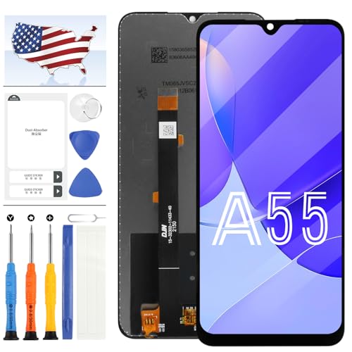 LCD Screen for Blackview A55 Screen Replacement,for Blackview A55/A55 Pro LCD Display Touch Digitizer Full Assembly Repair Kit with Tools (Black)