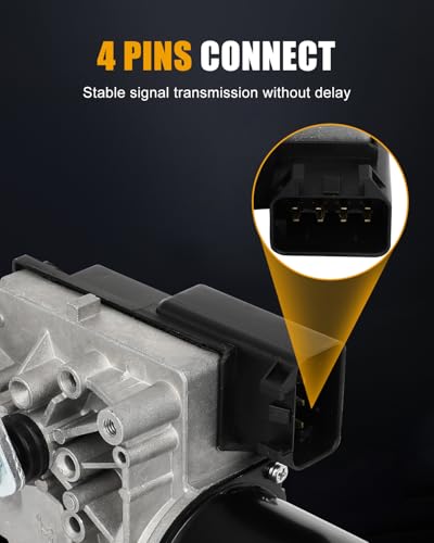 Image of ROADFAR Front Windshield Wiper Motor Fit for Buick for Lesabre 2000-2005 | Fit For Cadillac For DeVille 2000-2005|For Oldsmobile For Aurora 2001-2003|For Pontiac|Replace 12487681|12494827|4 Pins