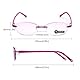 TERAISE Randlose Lesebrille Mode Diamant Cut Edge Design anti-blau Objektiv Brillenleser für Frauen(3.0x)