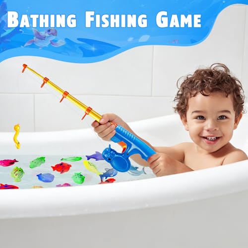 30 Pcs. Angelspiel Magnetisch Wasserspielzeug Kinder Outdoor Pool Spielzeug Kinder ab 3 4 5 Jahre Badewannenspielzeug Badespielzeug Gartenspielzeug für Kinderpool/Planschbecken/Strand