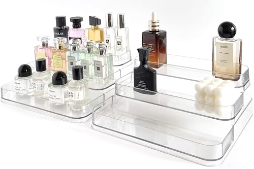 Perfume Organizer - 2 Pack Three-Tiered Shelf - Perfume Lotion Sk...