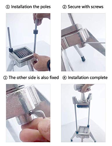 Tuntrol Commercial Vegetable Dicer 3/8'', Stainless Steel Blade Quick Chopper Machine Easy For Onion Tomato Pepper Potato #TOP4