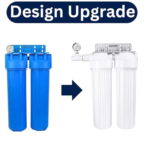 Image of Bepure MF3 Whole House Filtration System| 3 Stage Filtration with Sediment, Activated Carbon & Antiscalant Filters| Main Line Filter| Reduce Turbidity, Chlorine Mud, Smell, scales due to hardness